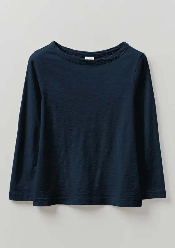 Lia Boat Neck Tee | Dark Navy sold by TOAST