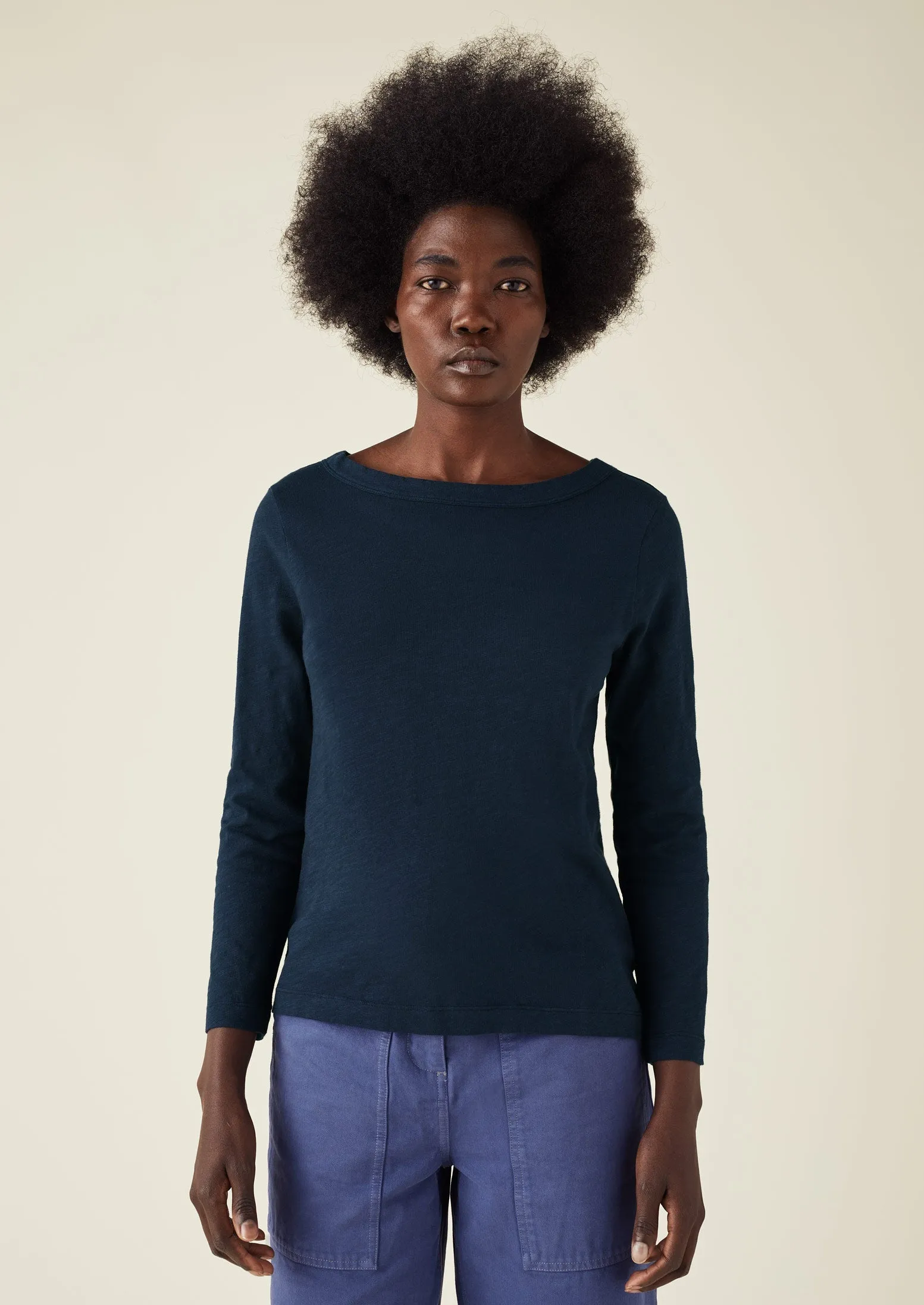 Lia Boat Neck Tee | Dark Navy sold by TOAST product image thumbnail 2