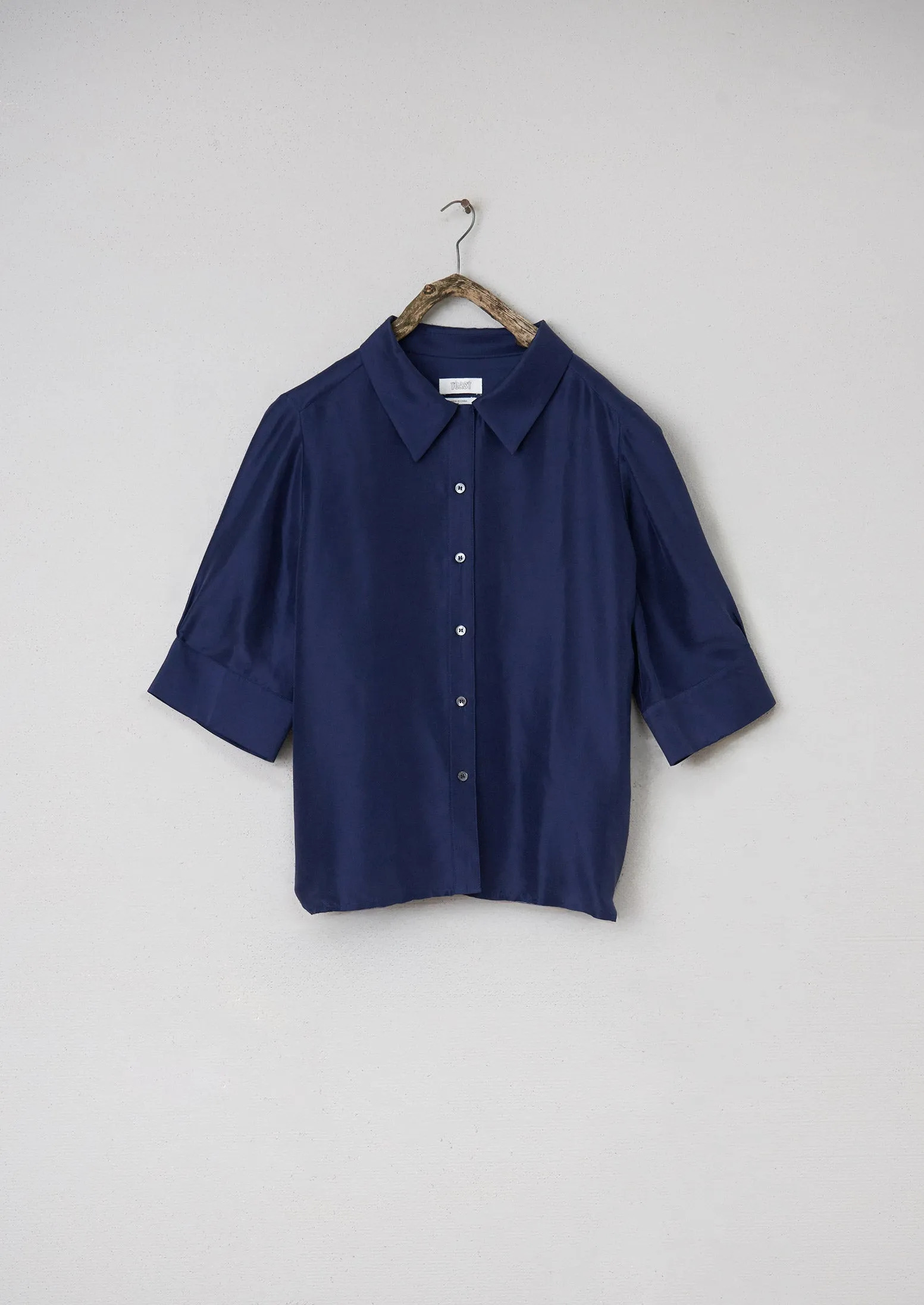 Renewed Silk Dupion Shirt Size 16 (044) | Royal Blue sold by TOAST
