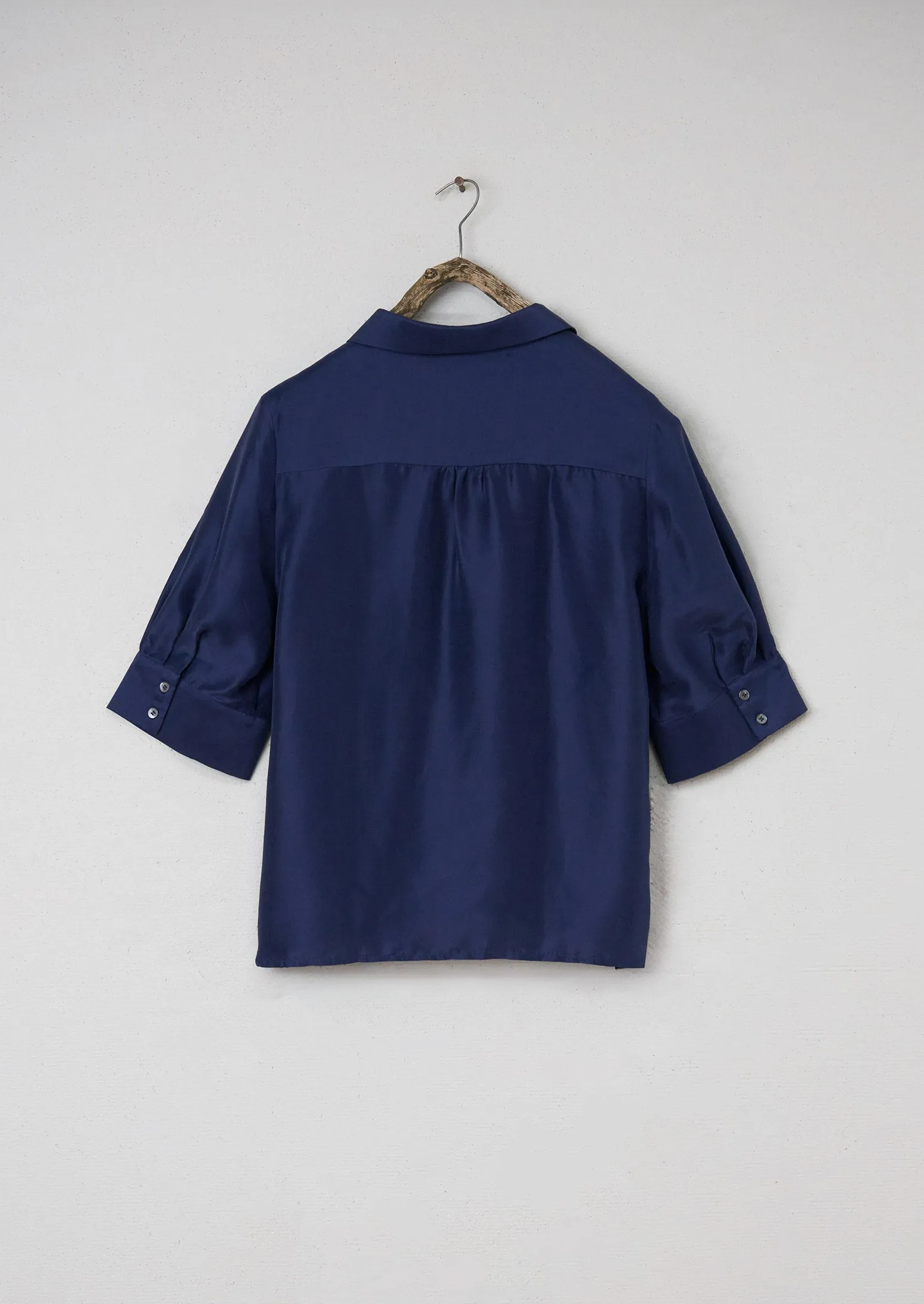 Renewed Silk Dupion Shirt Size 16 (044) | Royal Blue sold by TOAST product image thumbnail 2