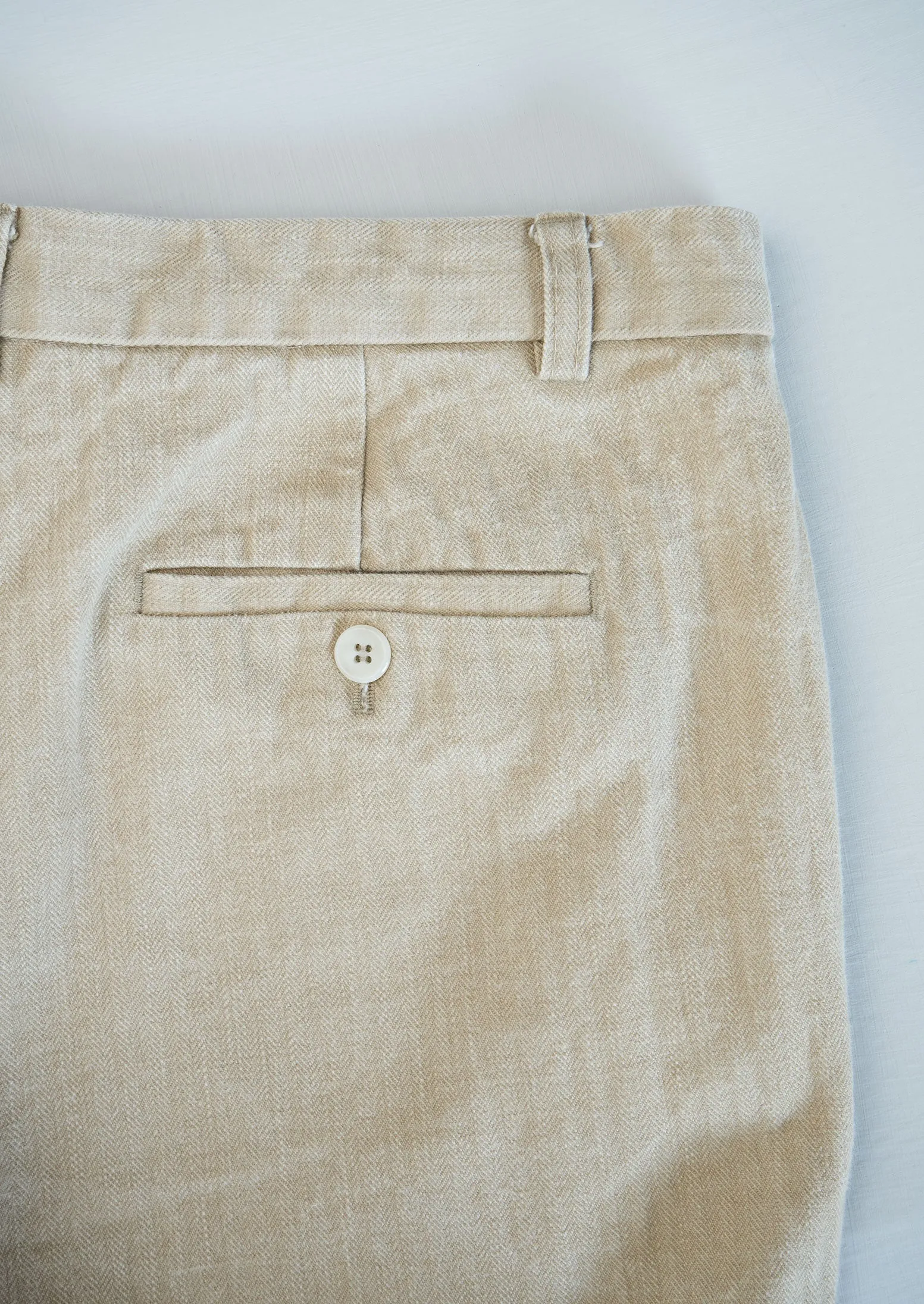 Reworn Herringbone Trousers Size 12 (305) | Natural sold by TOAST product image thumbnail 2