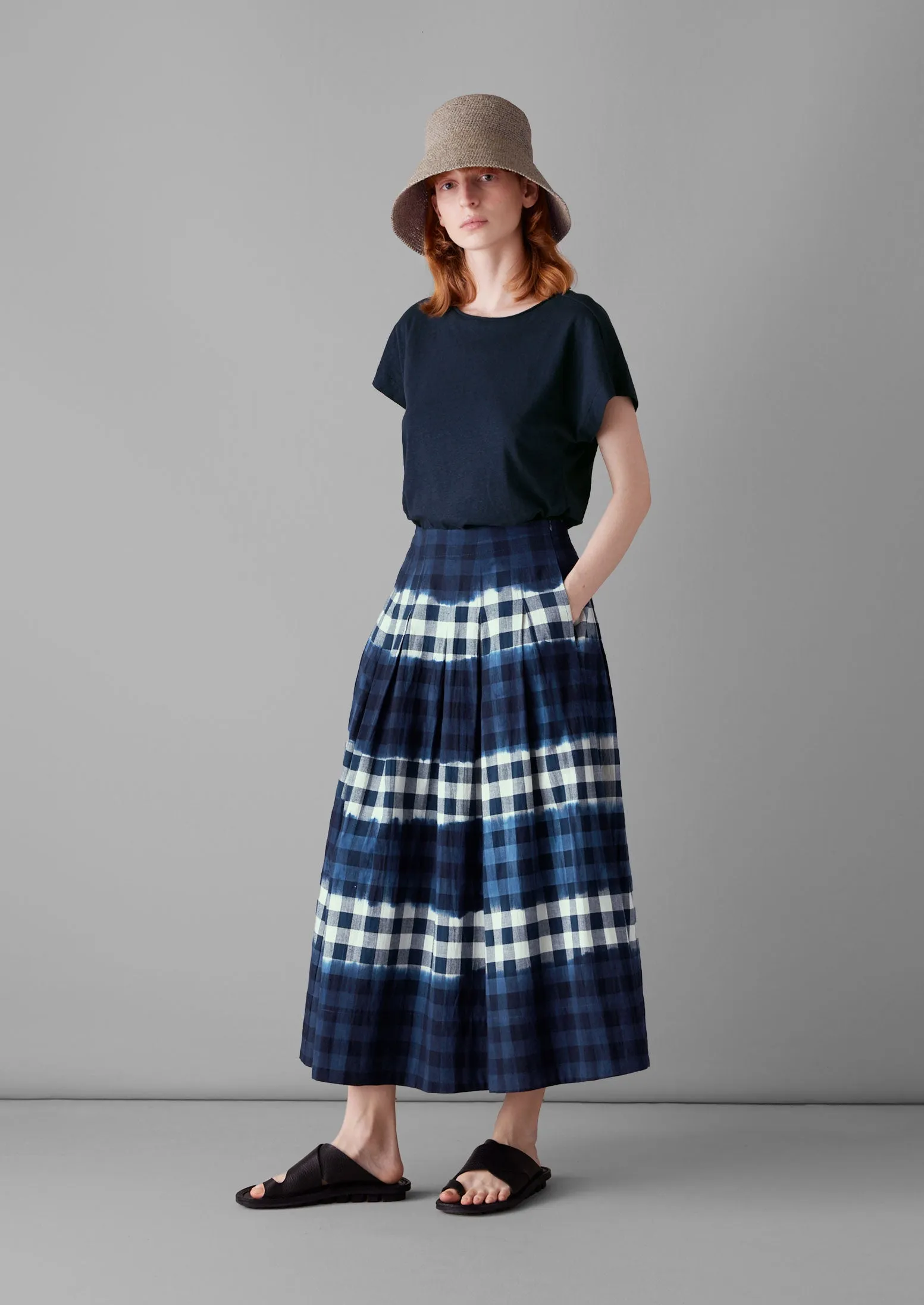 Crew Neck Cotton Hemp Tee | Liquorice Navy sold by TOAST product image thumbnail 3