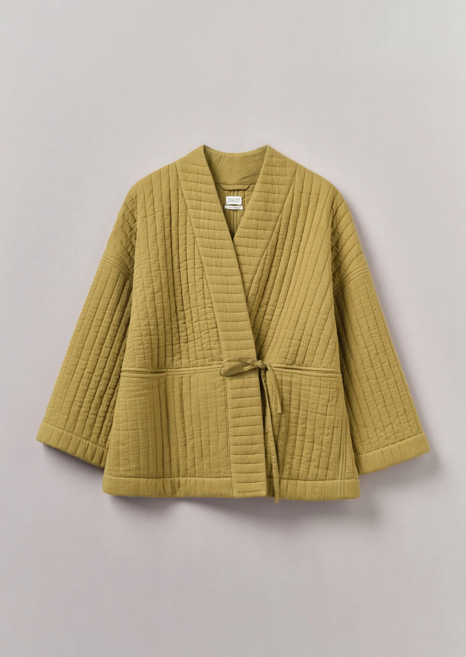 Quilted Cotton Gown | Soft Olive sold by TOAST