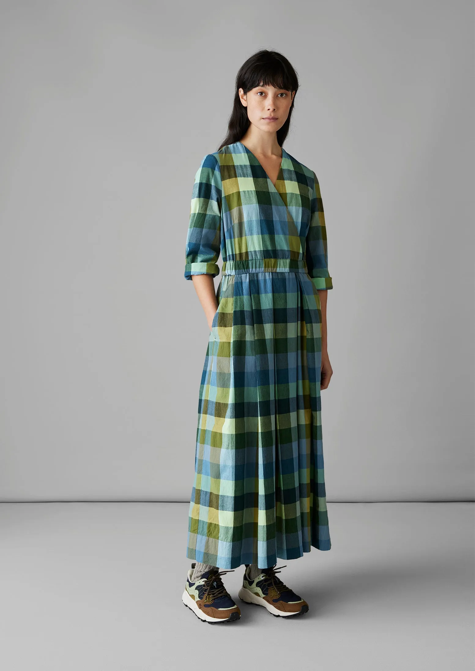 Cabin Check Organic Cotton Dress | Juniper sold by TOAST product image thumbnail 4