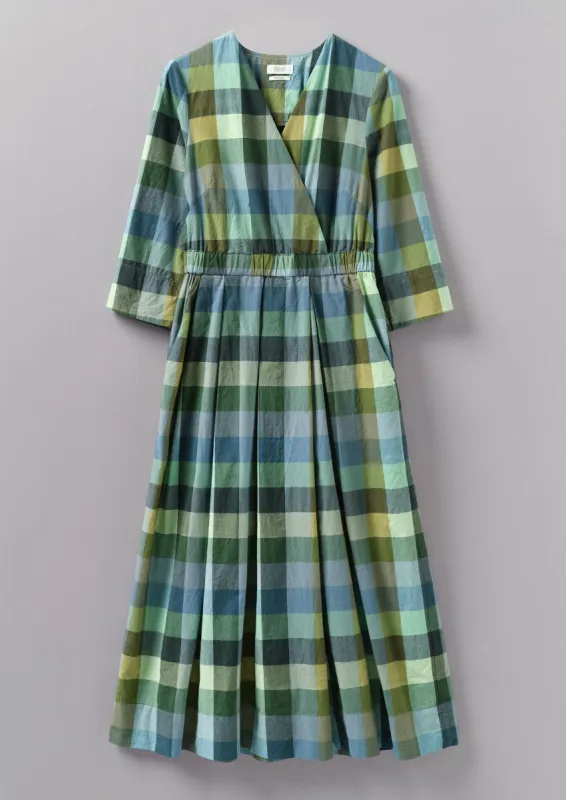 Cabin Check Organic Cotton Dress | Juniper sold by TOAST