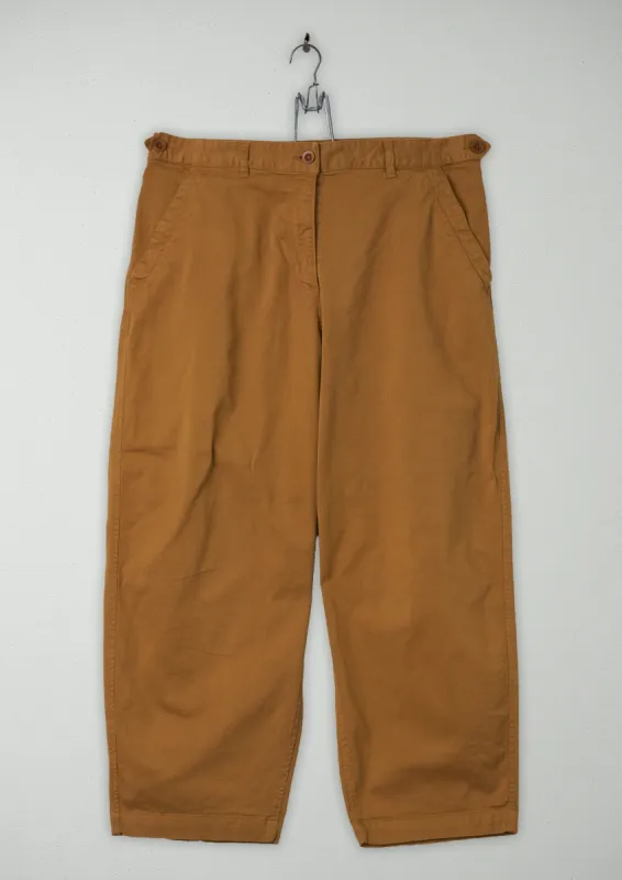 Reworn Flat Front Trousers Size 12 (246) | Pecan sold by TOAST