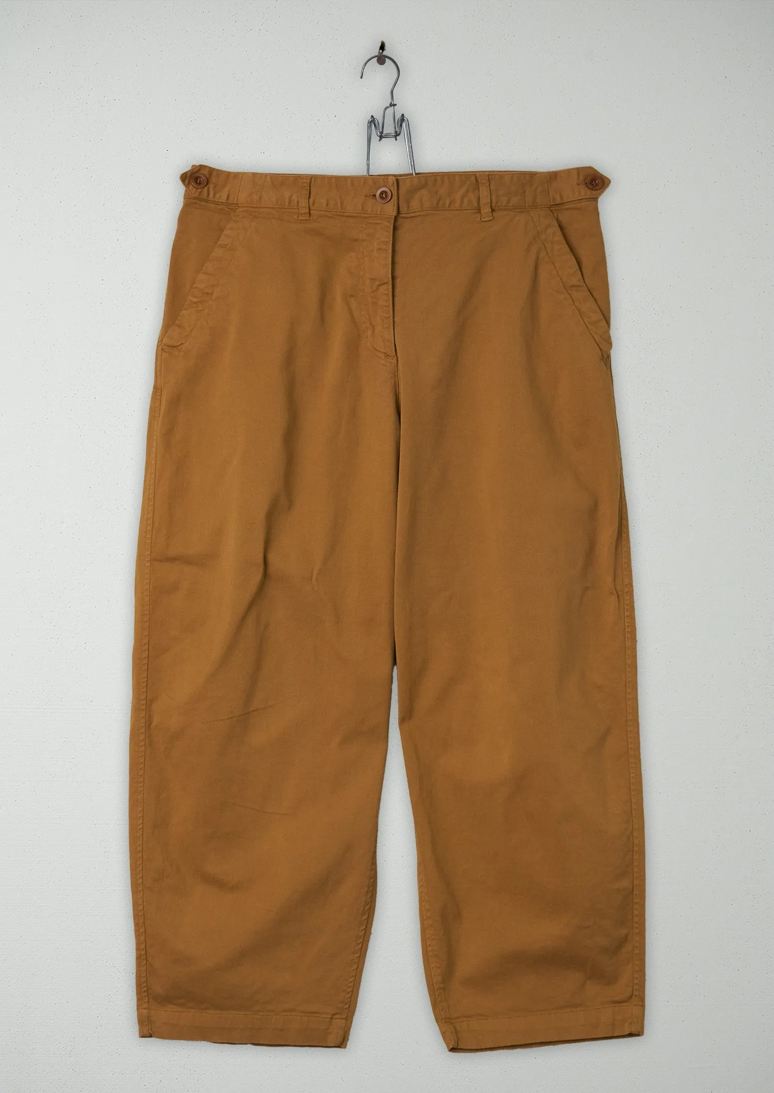 Reworn Flat Front Trousers Size 12 (246) | Pecan sold by TOAST