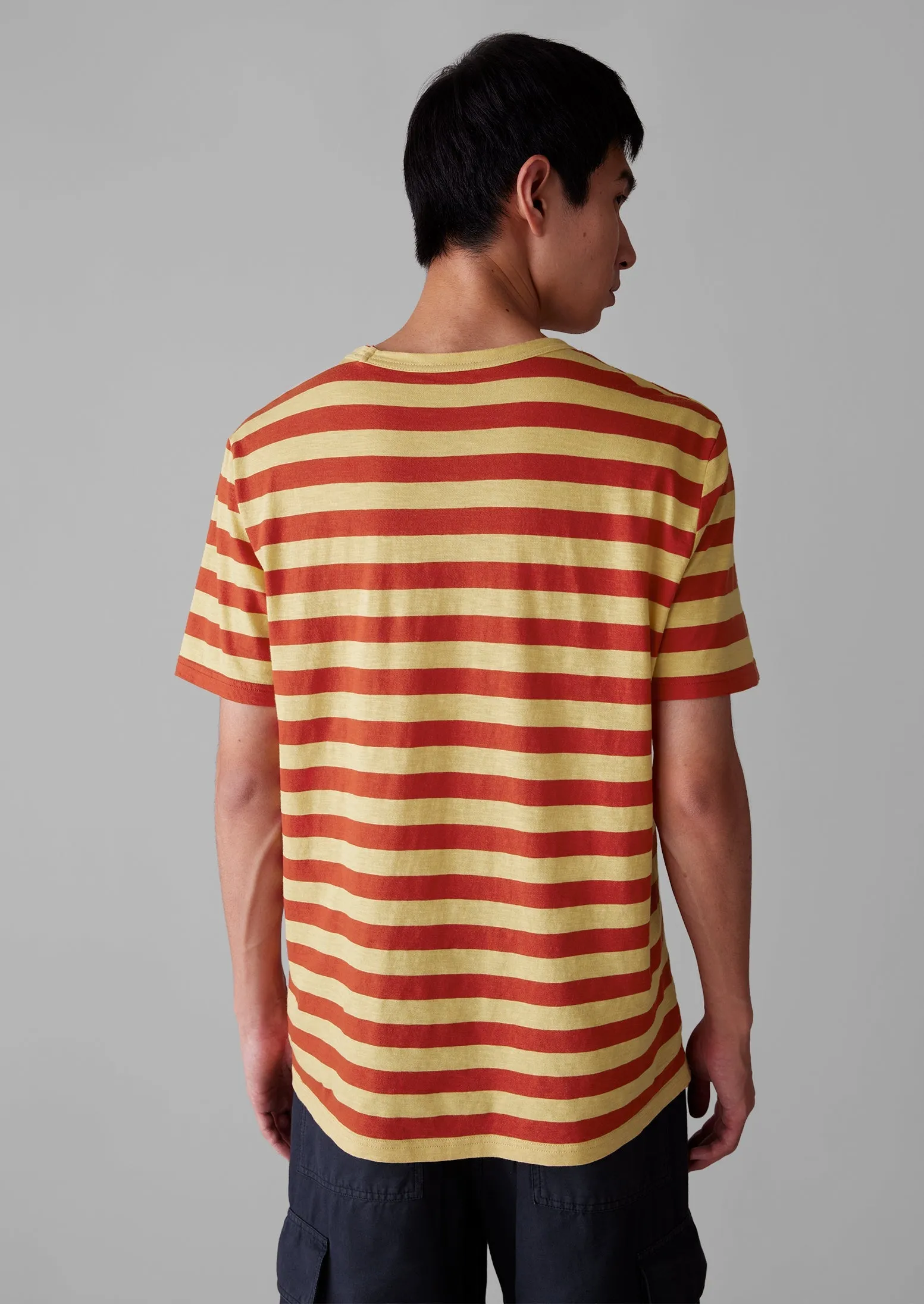 Theo Bold Stripe Cotton Tee | Red/Corn sold by TOAST product image thumbnail 4