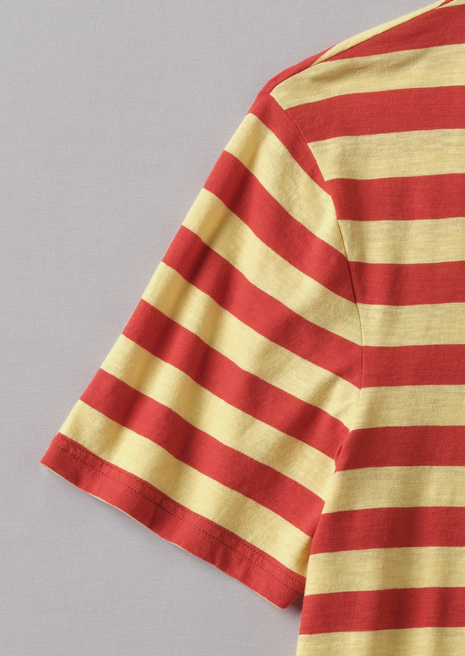 Theo Bold Stripe Cotton Tee | Red/Corn sold by TOAST product image thumbnail 5