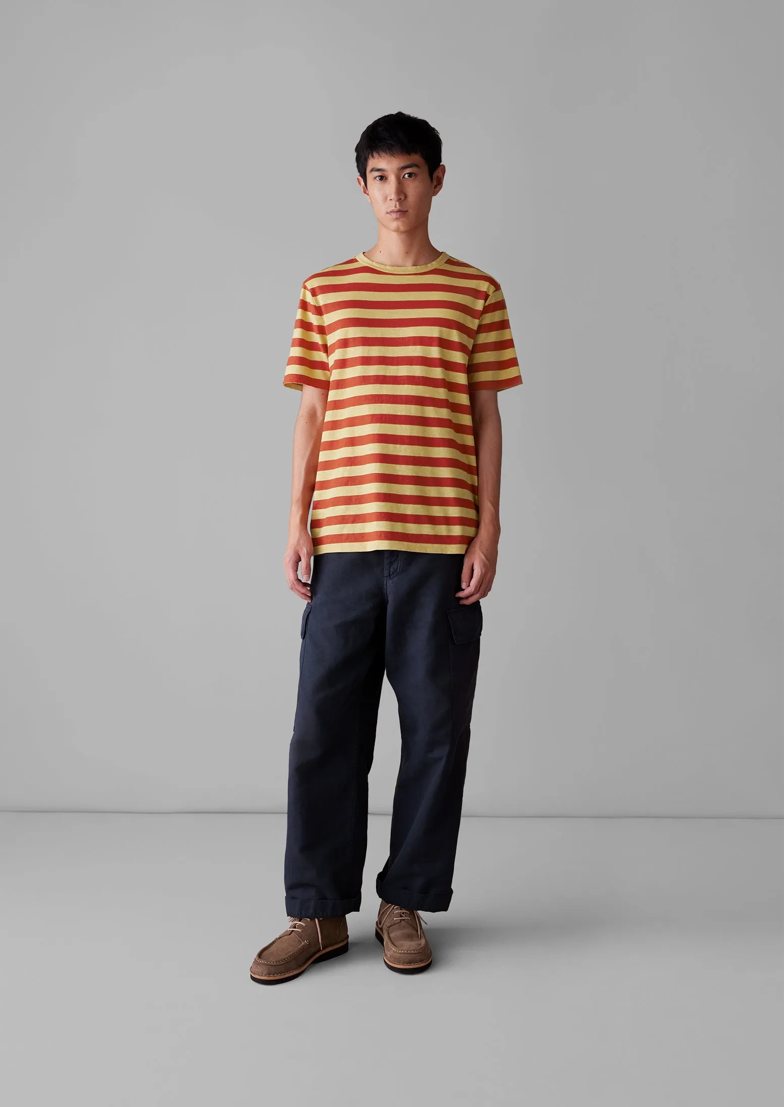 Theo Bold Stripe Cotton Tee | Red/Corn sold by TOAST product image thumbnail 2