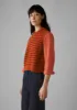 Stripe Donegal Merino Knitted Tank | Harissa/Red sold by TOAST