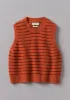 Stripe Donegal Merino Knitted Tank | Harissa/Red sold by TOAST