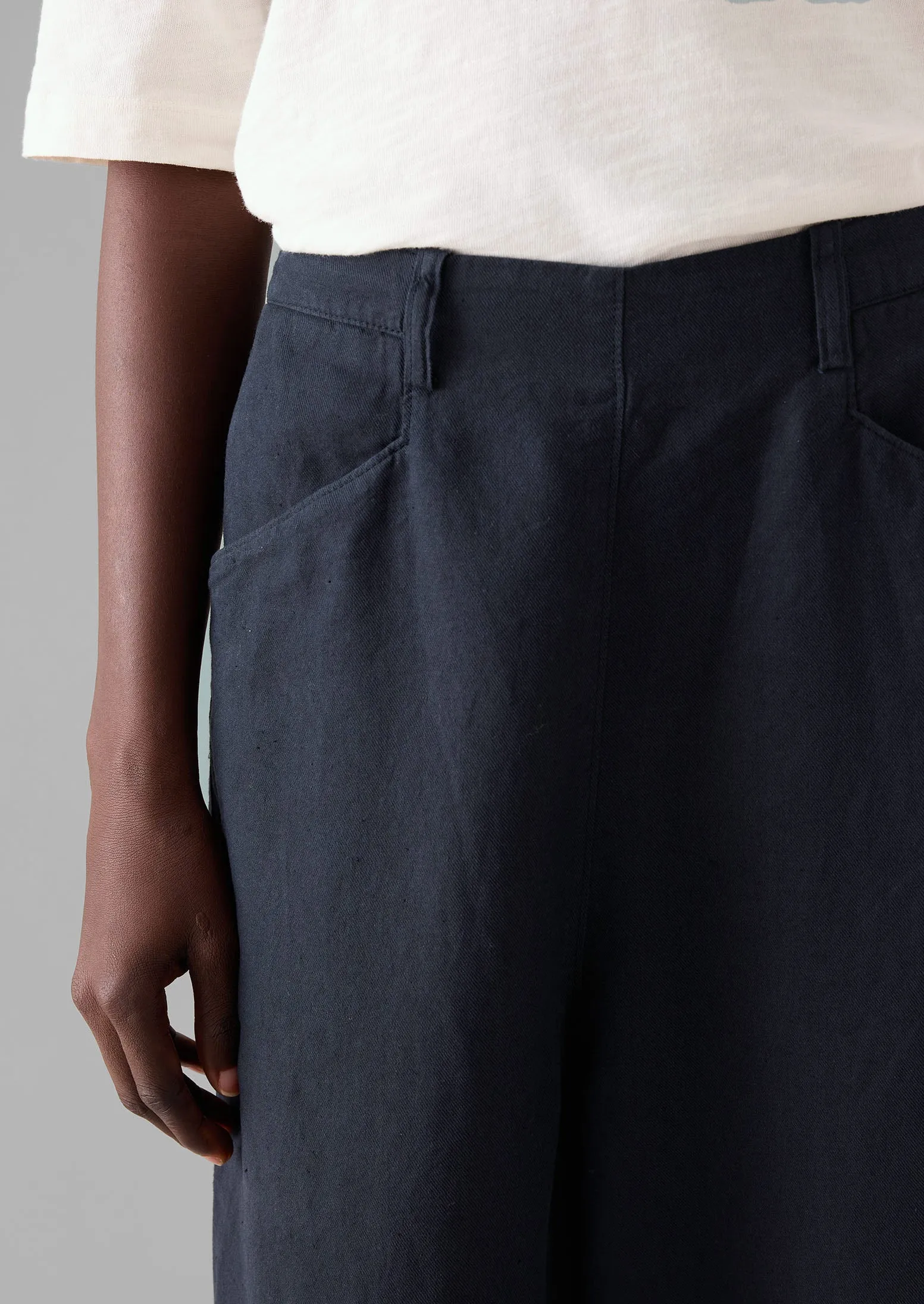 Alix Cotton Linen Trousers | Slate Navy sold by TOAST product image thumbnail 4