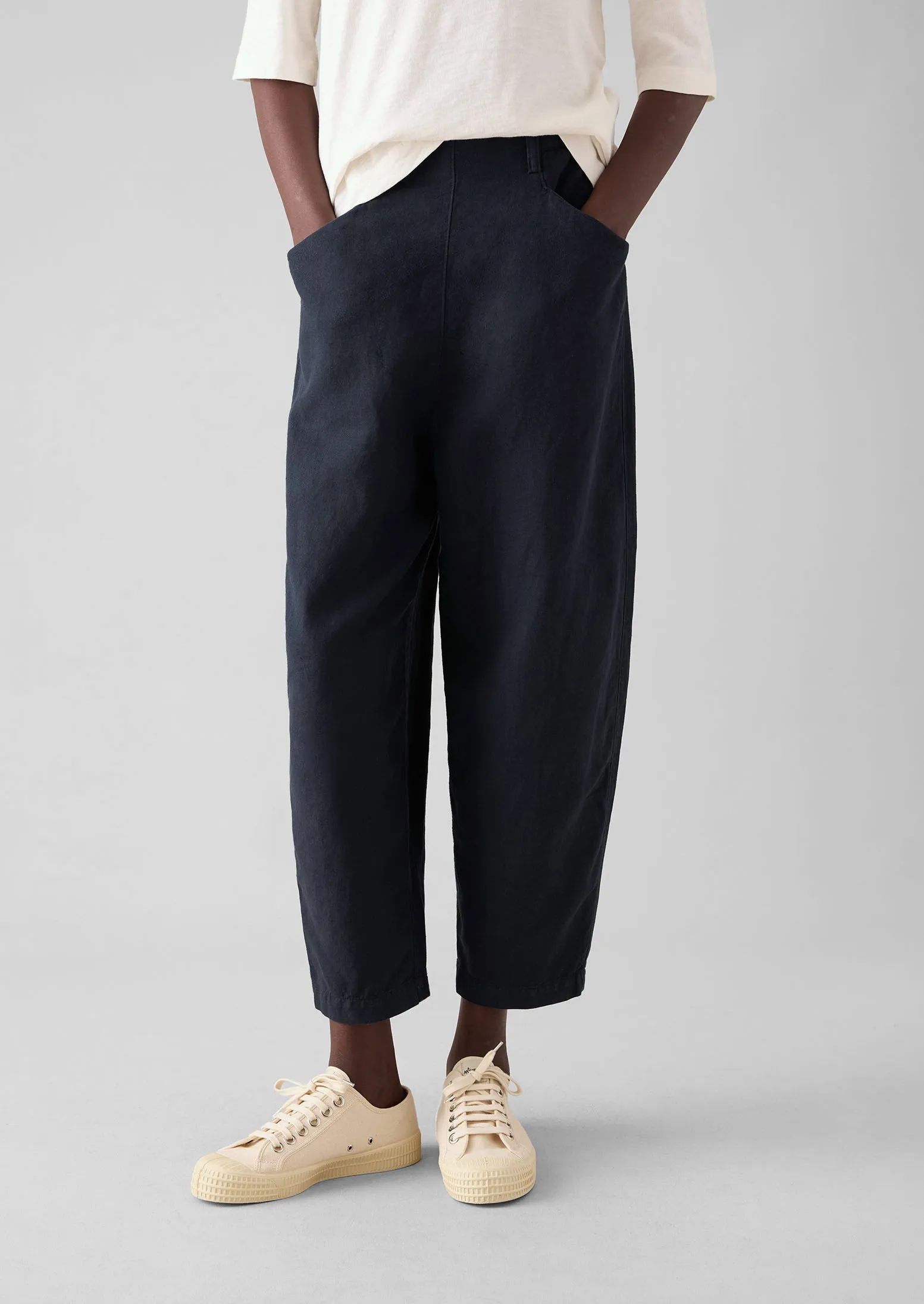 Alix Cotton Linen Trousers | Slate Navy sold by TOAST product image thumbnail 2