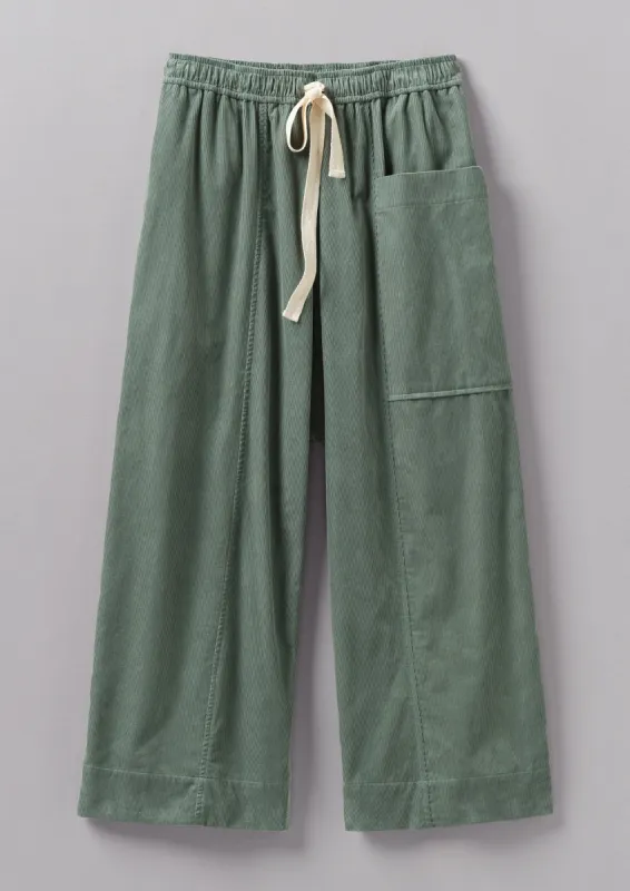 Organic Cord Pull On Trousers | Sage sold by TOAST