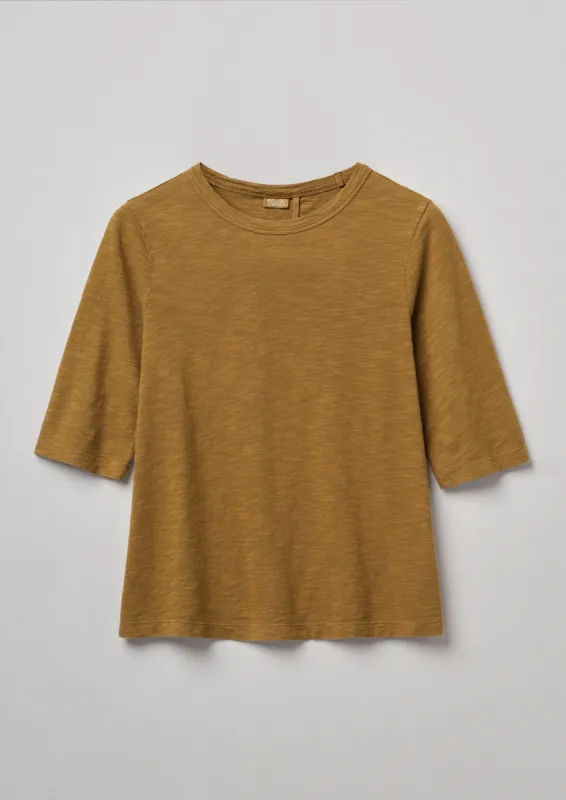 Emma Cotton Half Sleeve Tee | Tawny Brown sold by TOAST