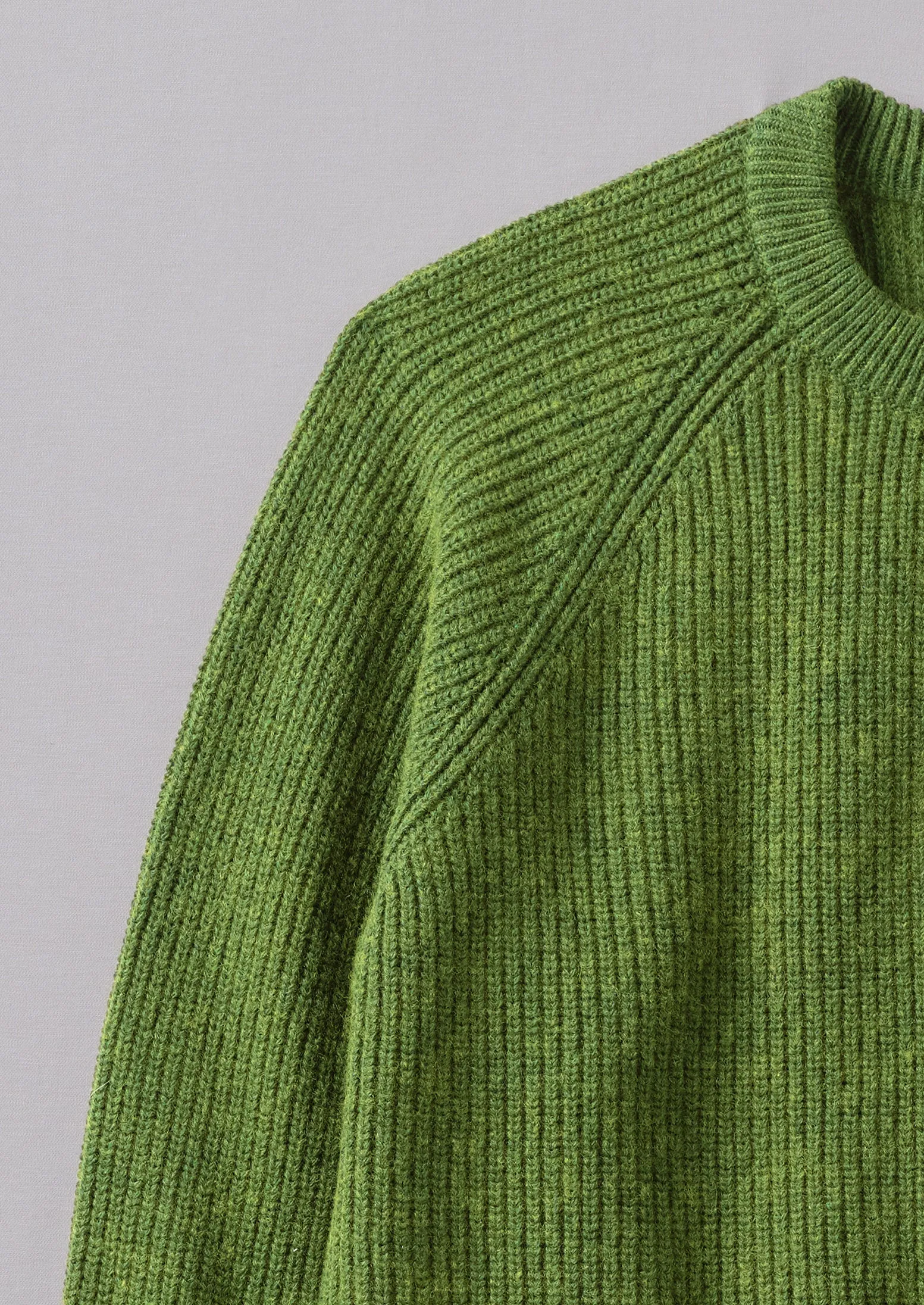 Fisherman Rib Cotton Wool Sweater | Lawn Green sold by TOAST product image thumbnail 5