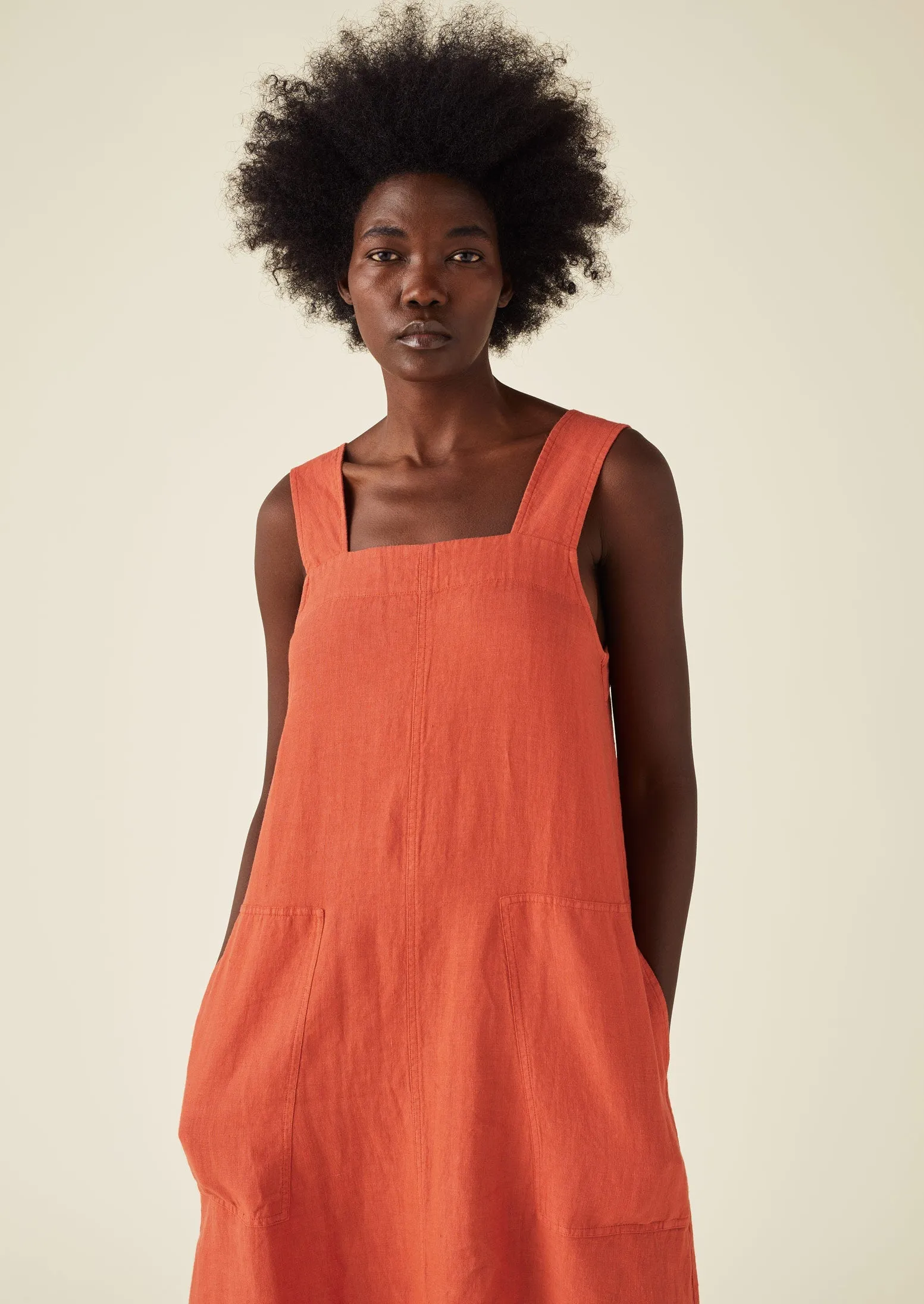 Garment Dyed Linen Sun Dress | Poppy sold by TOAST product image thumbnail 3