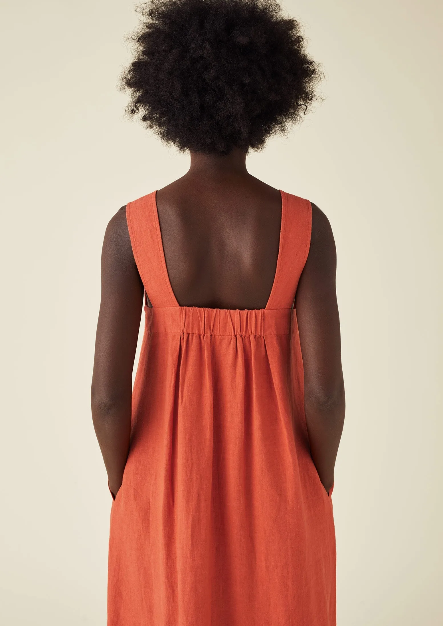 Garment Dyed Linen Sun Dress | Poppy sold by TOAST product image thumbnail 4