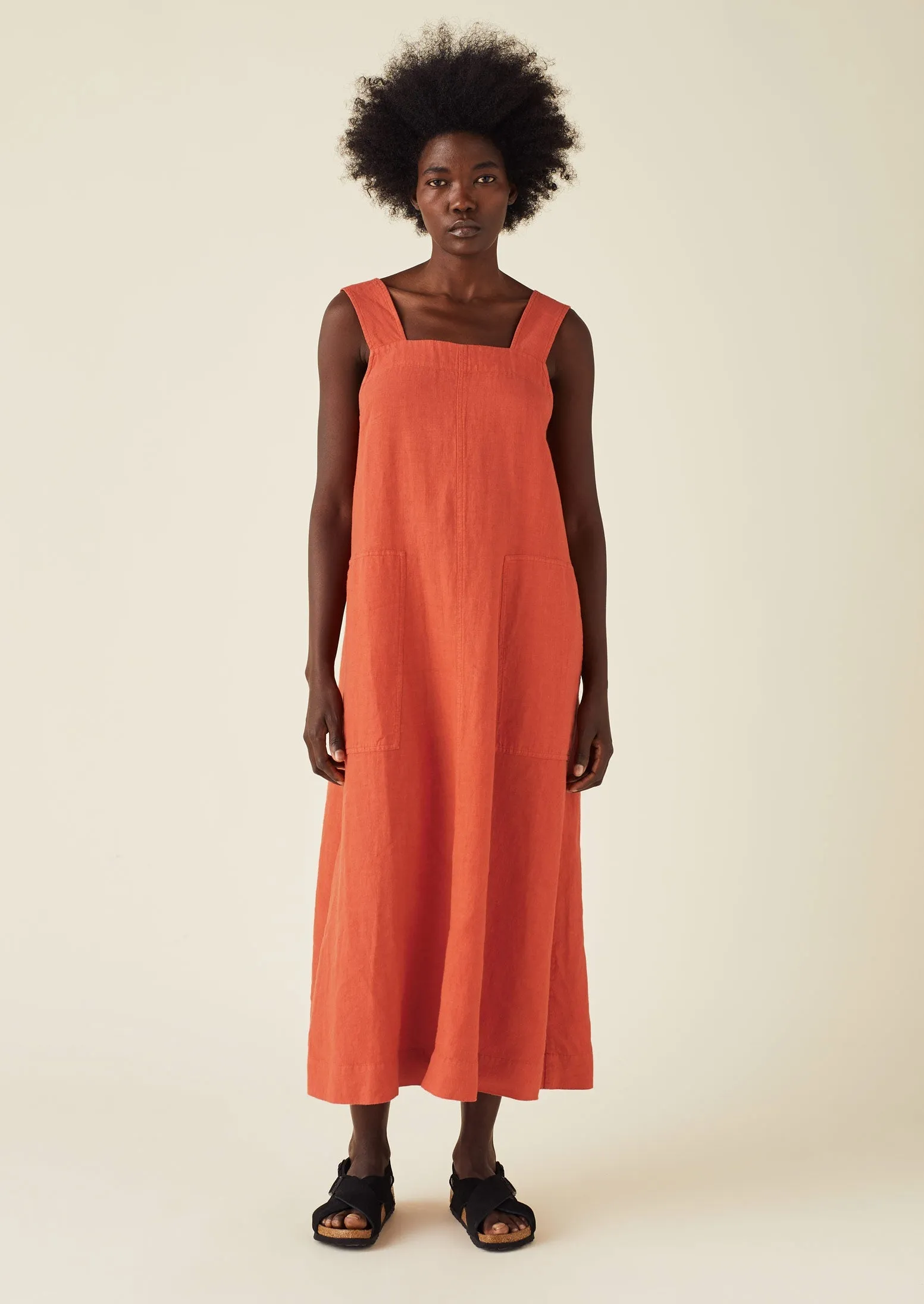 Garment Dyed Linen Sun Dress | Poppy sold by TOAST product image thumbnail 2