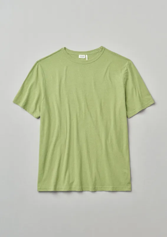 Theo Cotton Linen Short Sleeve Tee | Nettle sold by TOAST