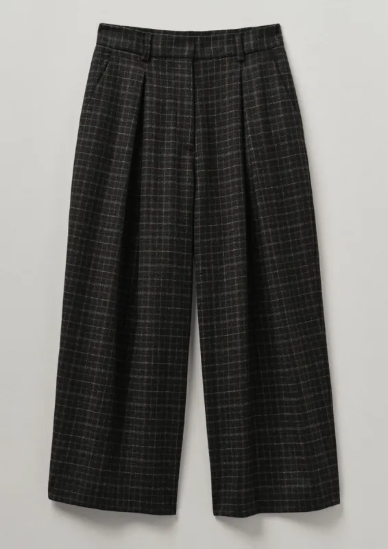 Jude Grid Check Wool Trousers | Navy/Multi sold by TOAST