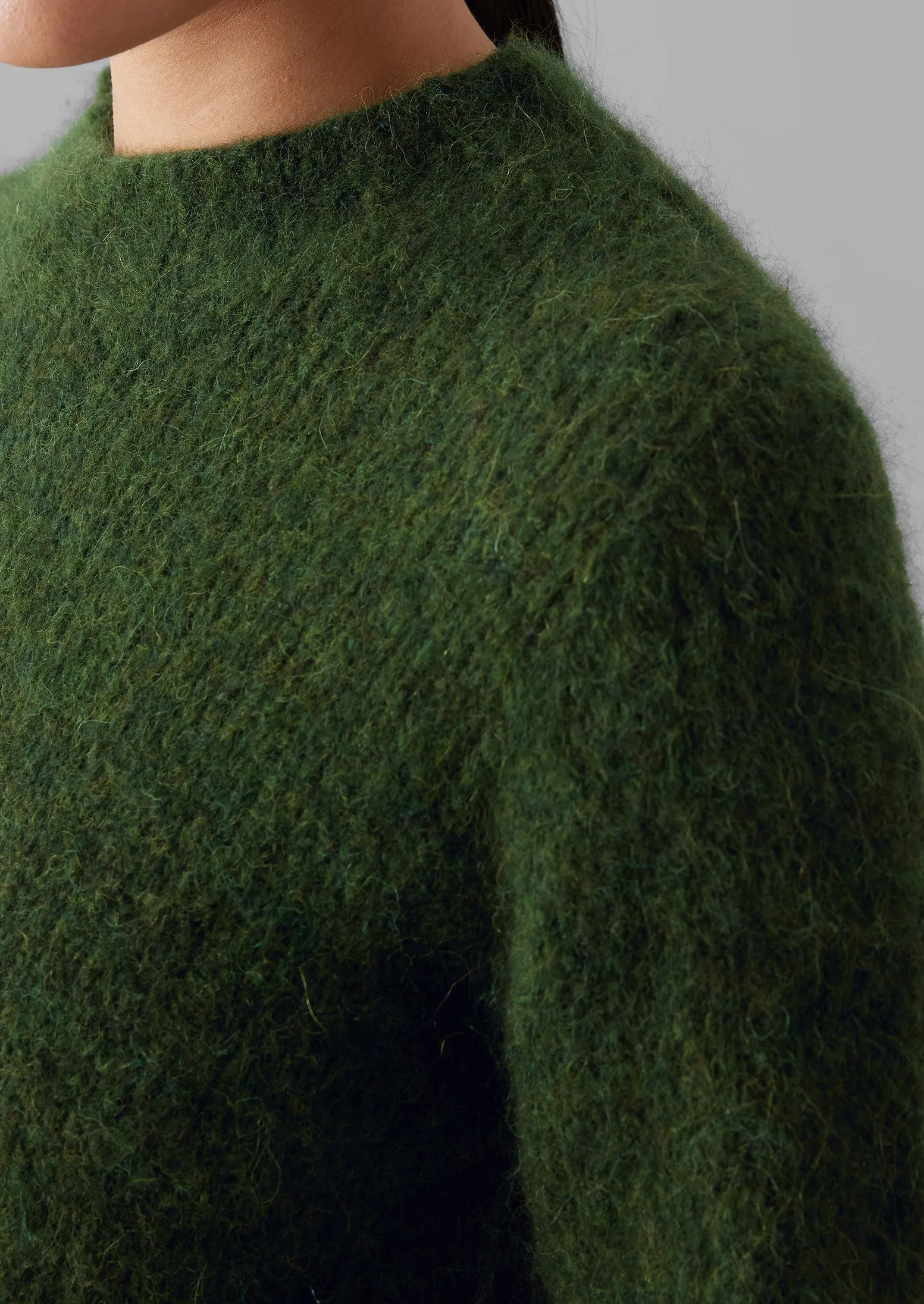 Brushed Alpaca High Neck Sweater | Moss Green sold by TOAST product image thumbnail 4