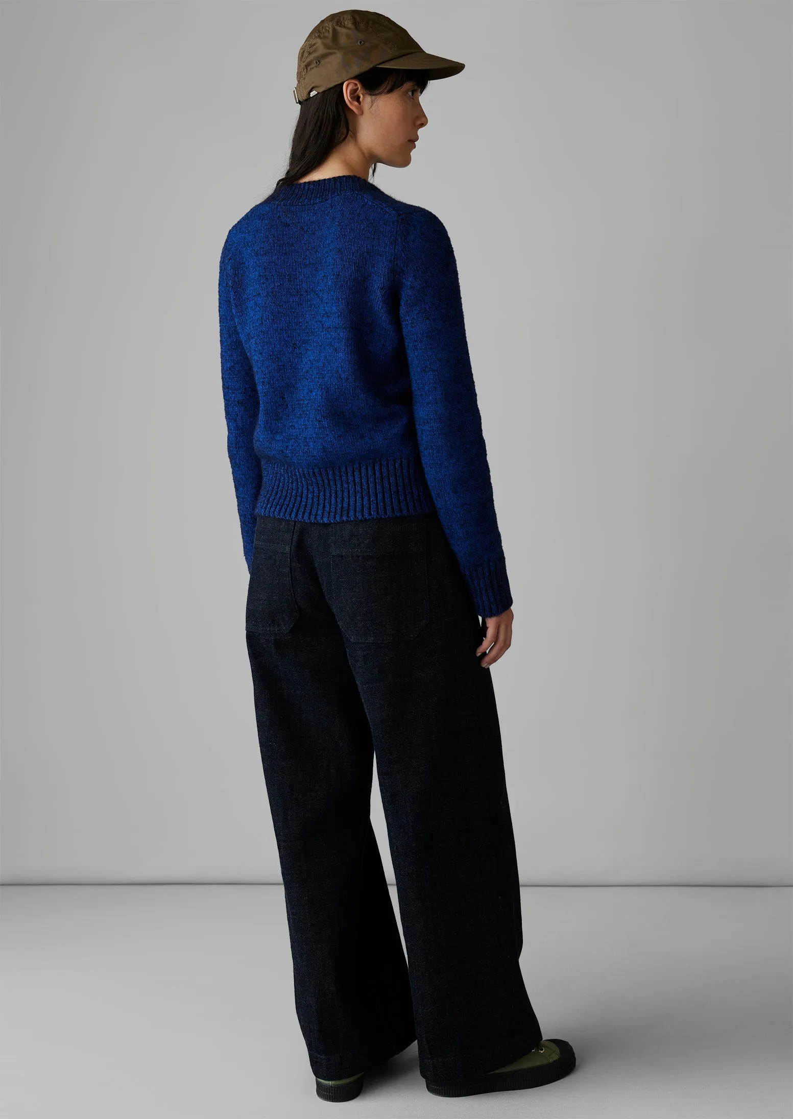 V-Neck Alpaca Blend Cardigan | Blue Melange sold by TOAST product image thumbnail 4