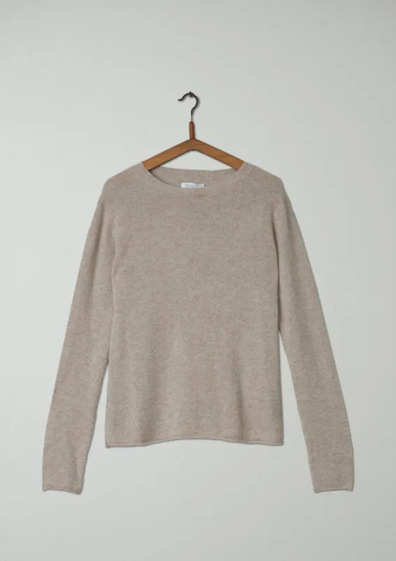 Reworn Cashmere Neat Sweater Size L (088) | Oatmeal sold by TOAST