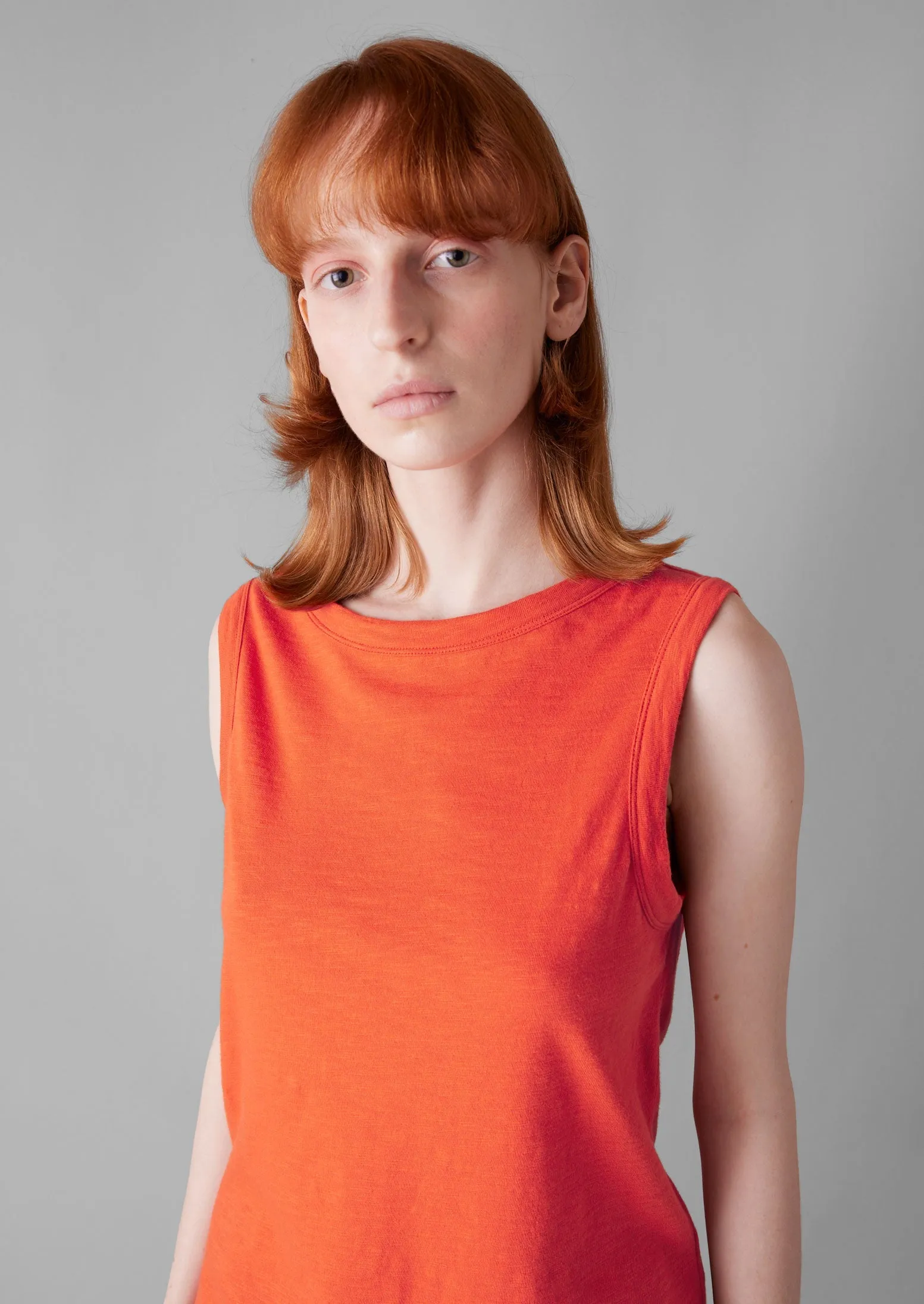 Garment Dyed Organic Cotton Tank Top | Pumpkin sold by TOAST product image thumbnail 2