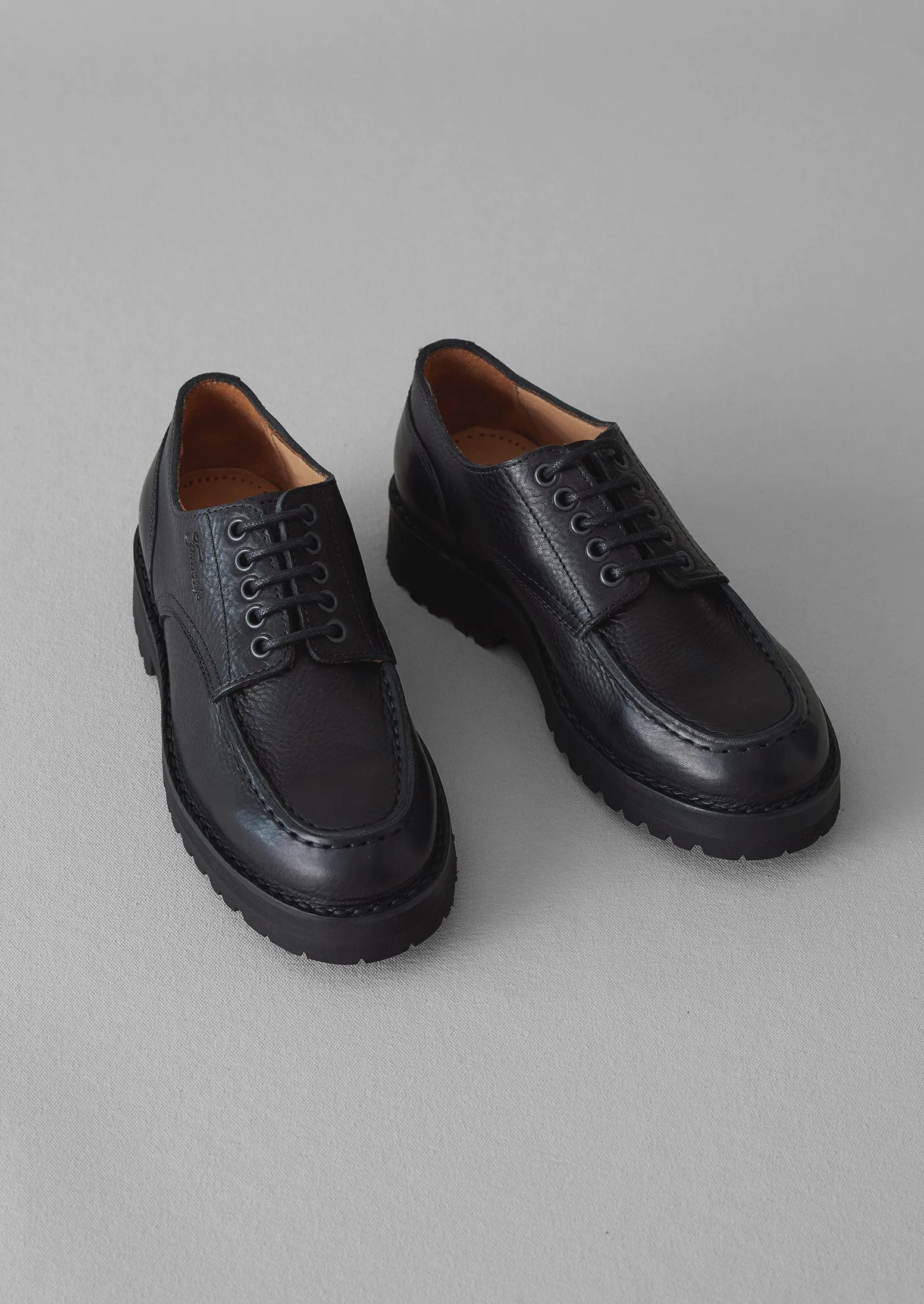 Fracap Leather Postman Shoes | Black sold by TOAST