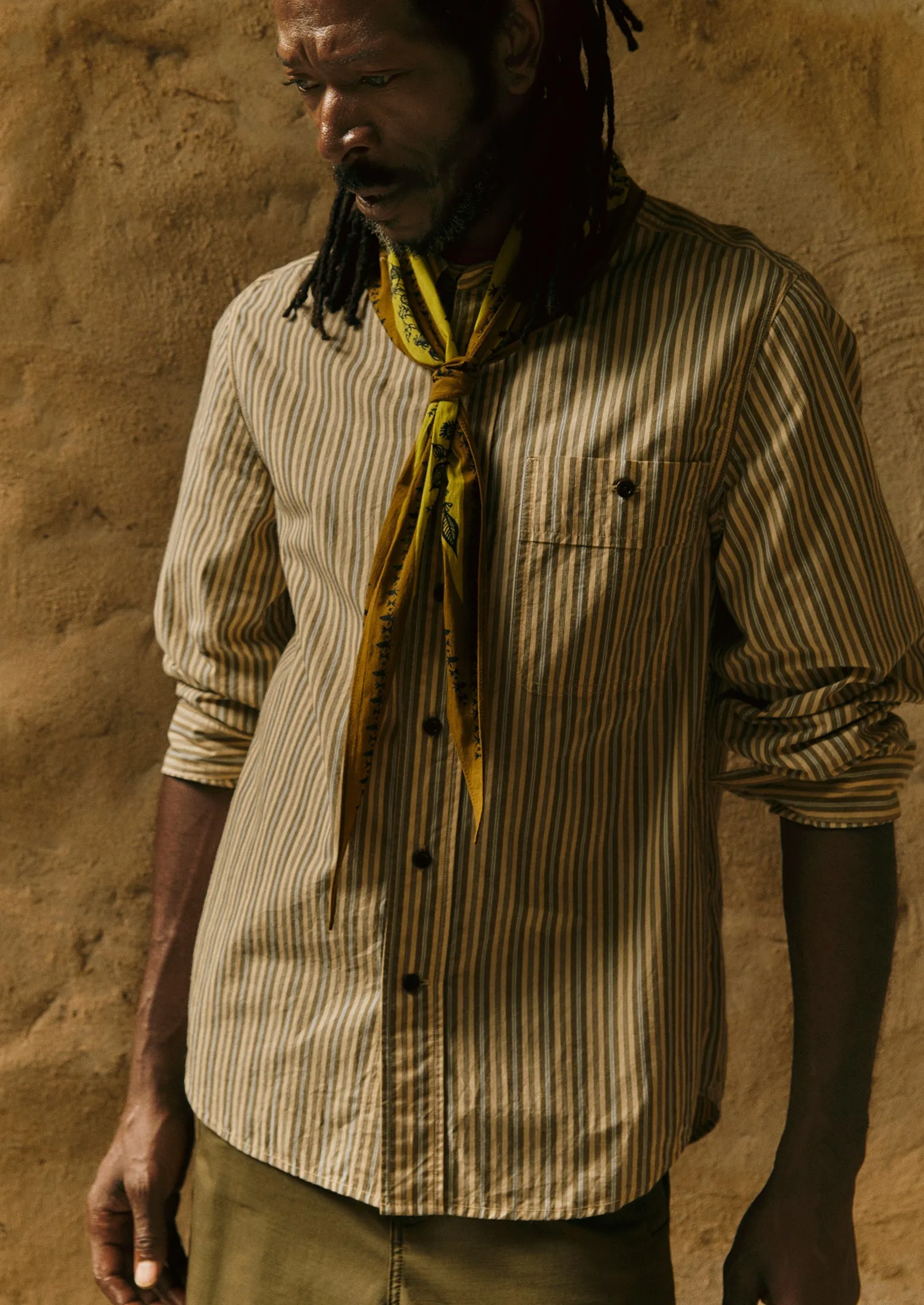 Otis Crinkle Organic Cotton Stripe Shirt | Pulp/Bright Sky sold by TOAST product image thumbnail 2