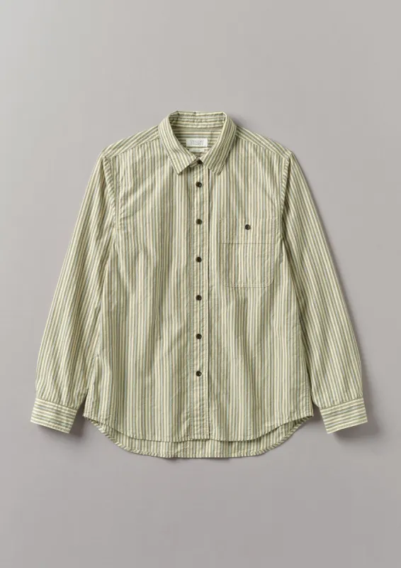 Otis Crinkle Organic Cotton Stripe Shirt | Pulp/Bright Sky sold by TOAST
