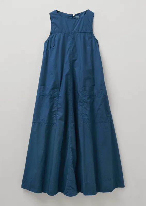 Patch Pocket Poplin Dress | Mid Blue sold by TOAST
