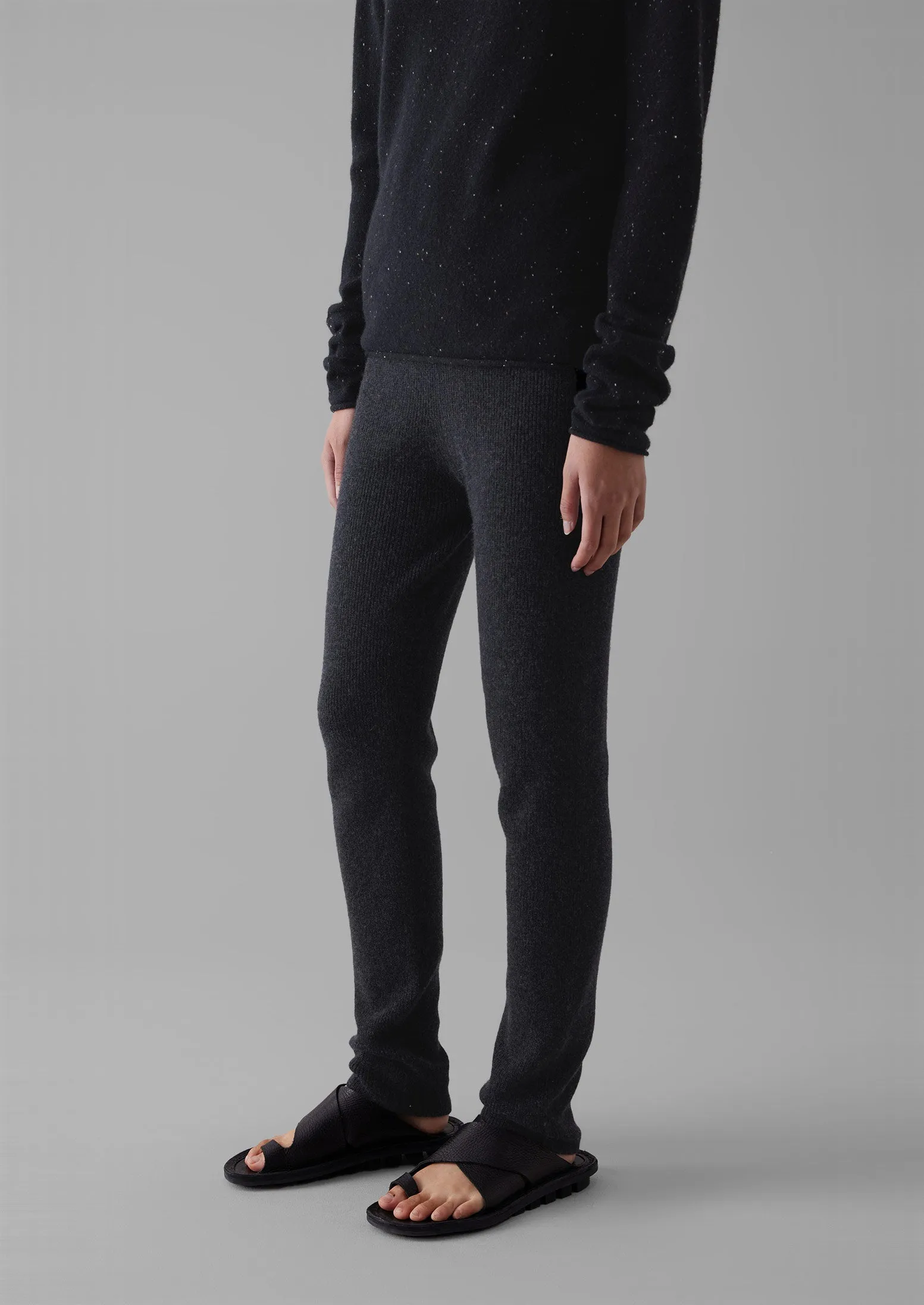 Recycled Cashmere Slim Leg Trousers | Charcoal sold by TOAST product image thumbnail 2