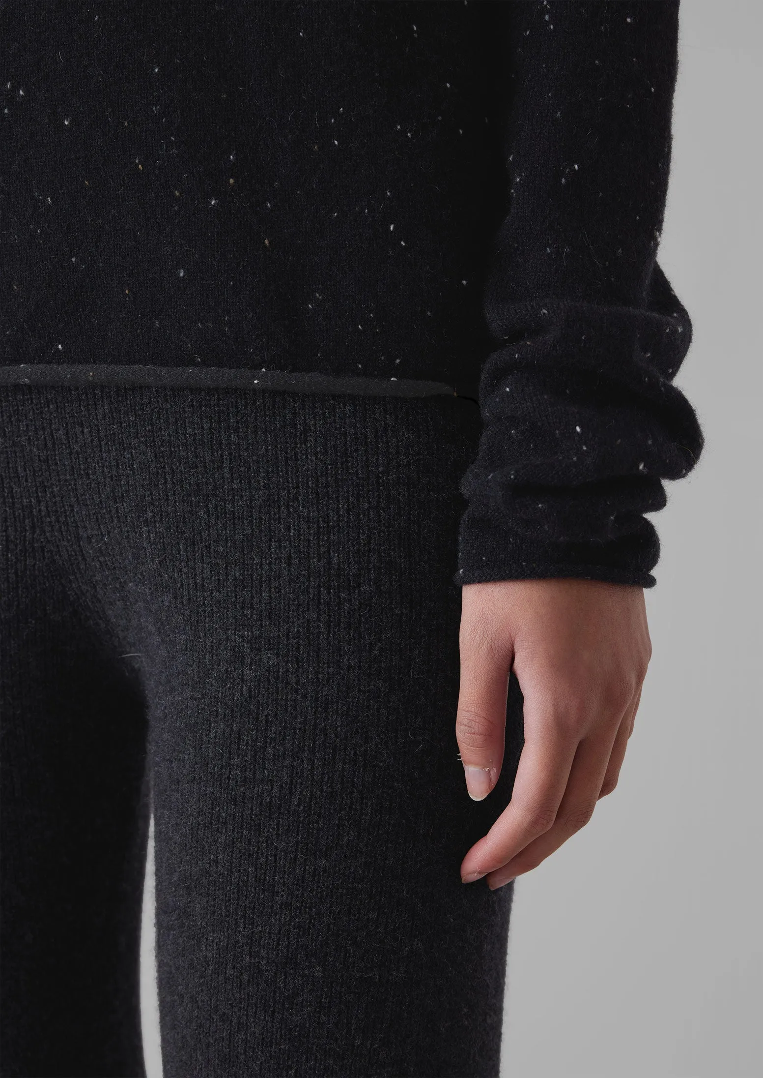 Recycled Cashmere Slim Leg Trousers | Charcoal sold by TOAST product image thumbnail 3