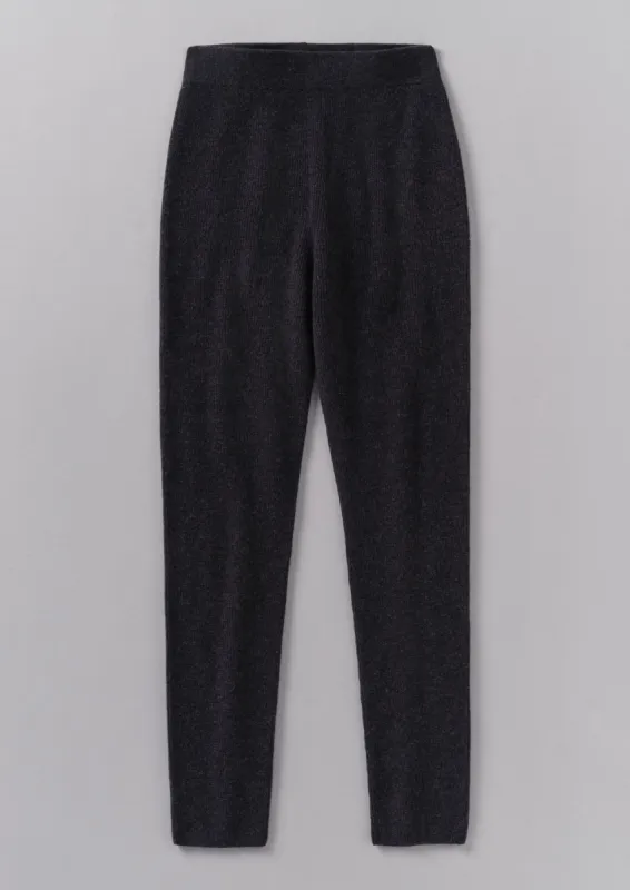 Recycled Cashmere Slim Leg Trousers | Charcoal sold by TOAST