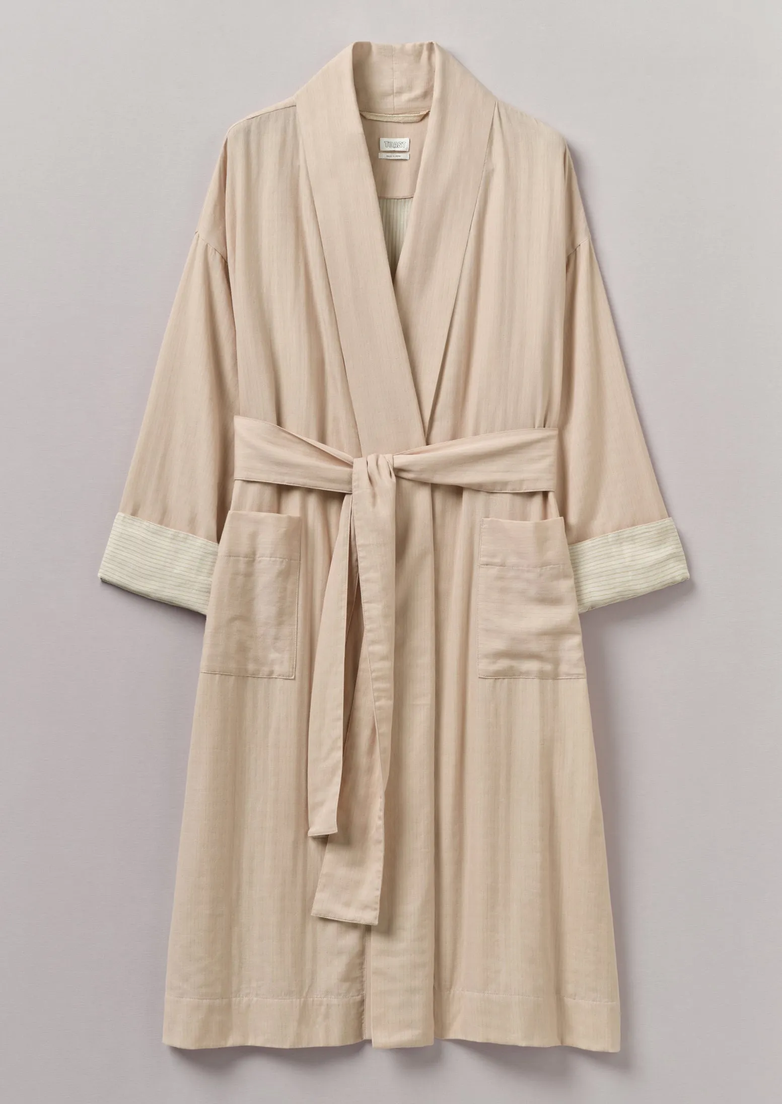 Soft Double Faced Cotton Gown | Soft Heather/Celery sold by TOAST