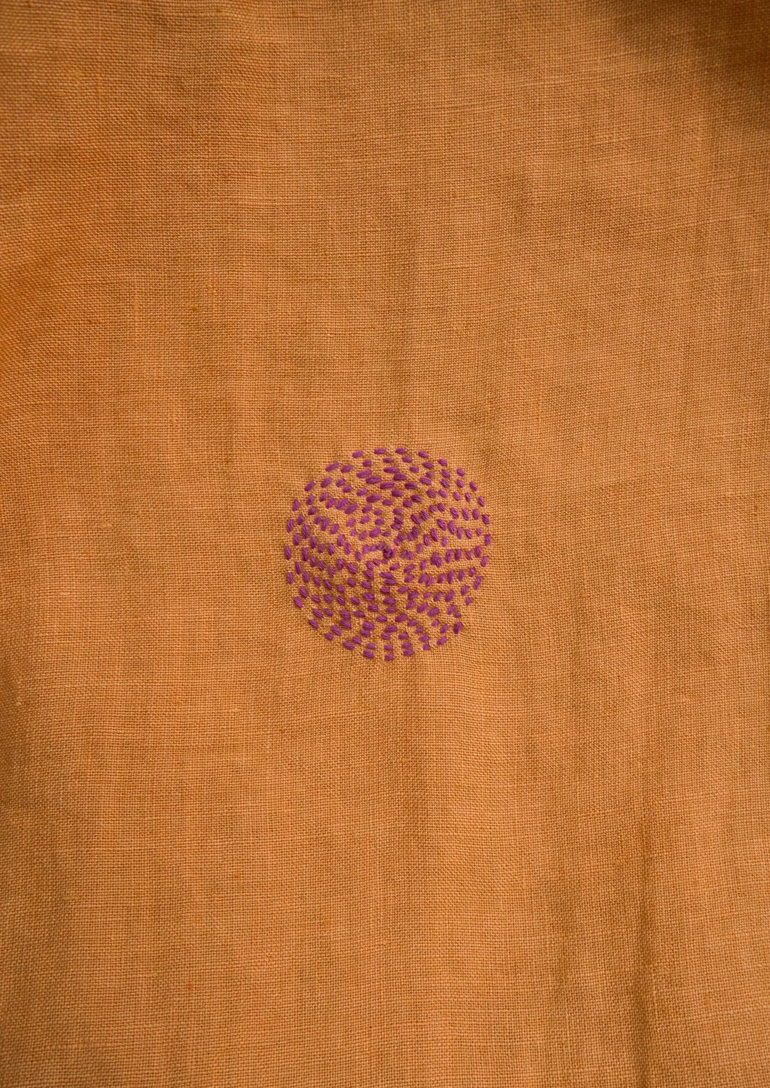 Renewed Gathered Garment Dyed Linen Dress S (003) | Apricot sold by TOAST product image thumbnail 4