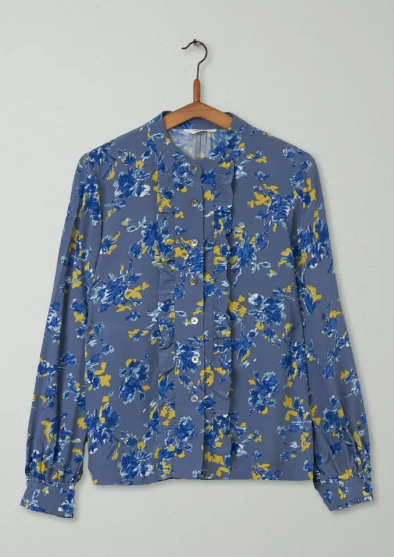Reworn Floral Ruffle Shirt Size 6 (261) | Multi sold by TOAST