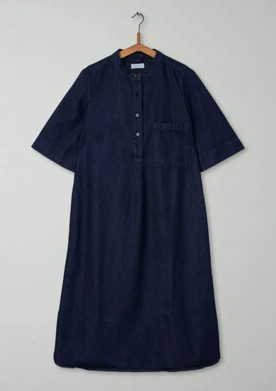 Reworn Denim Belted Dress Size 8 (524) | Indigo sold by TOAST