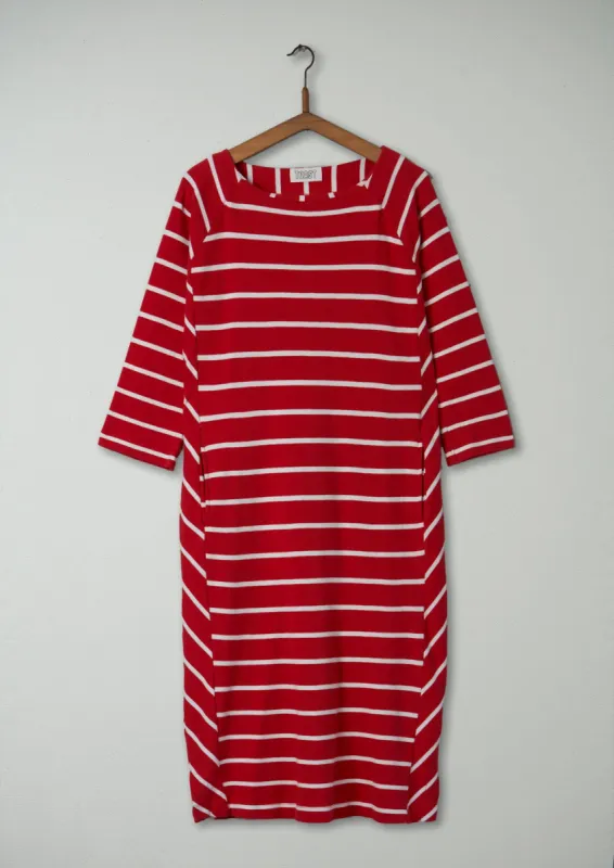 Reworn Stripe Dress Size 14 (515) | Multi sold by TOAST