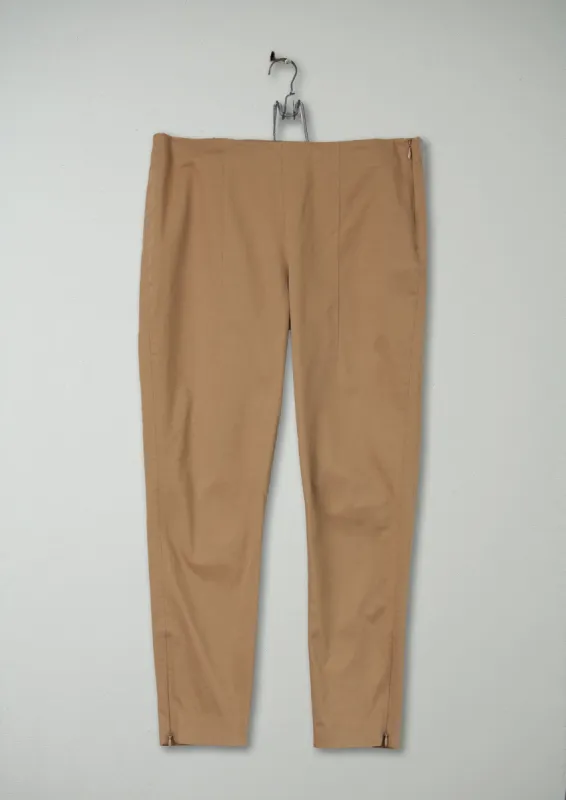 Reworn Ryoko Slim Trousers Size 14 (312) | Sand sold by TOAST