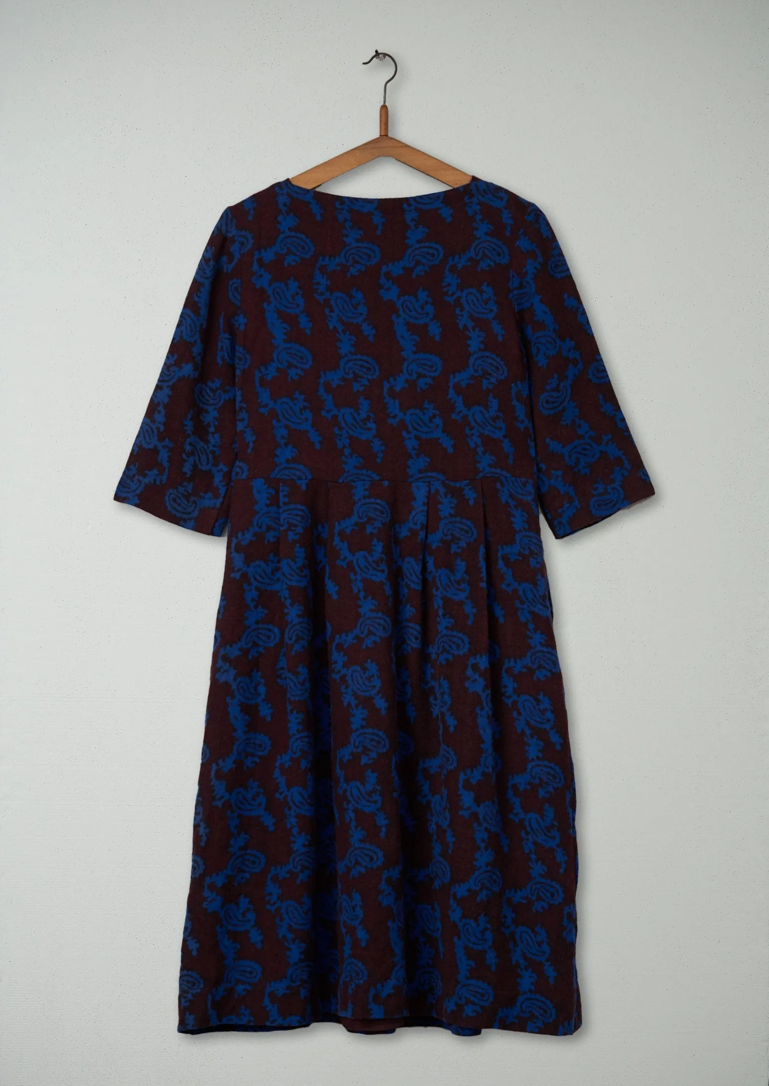 Reworn Paisley Print Wool Dress Size 8 (532) | Multi sold by TOAST product image thumbnail 2