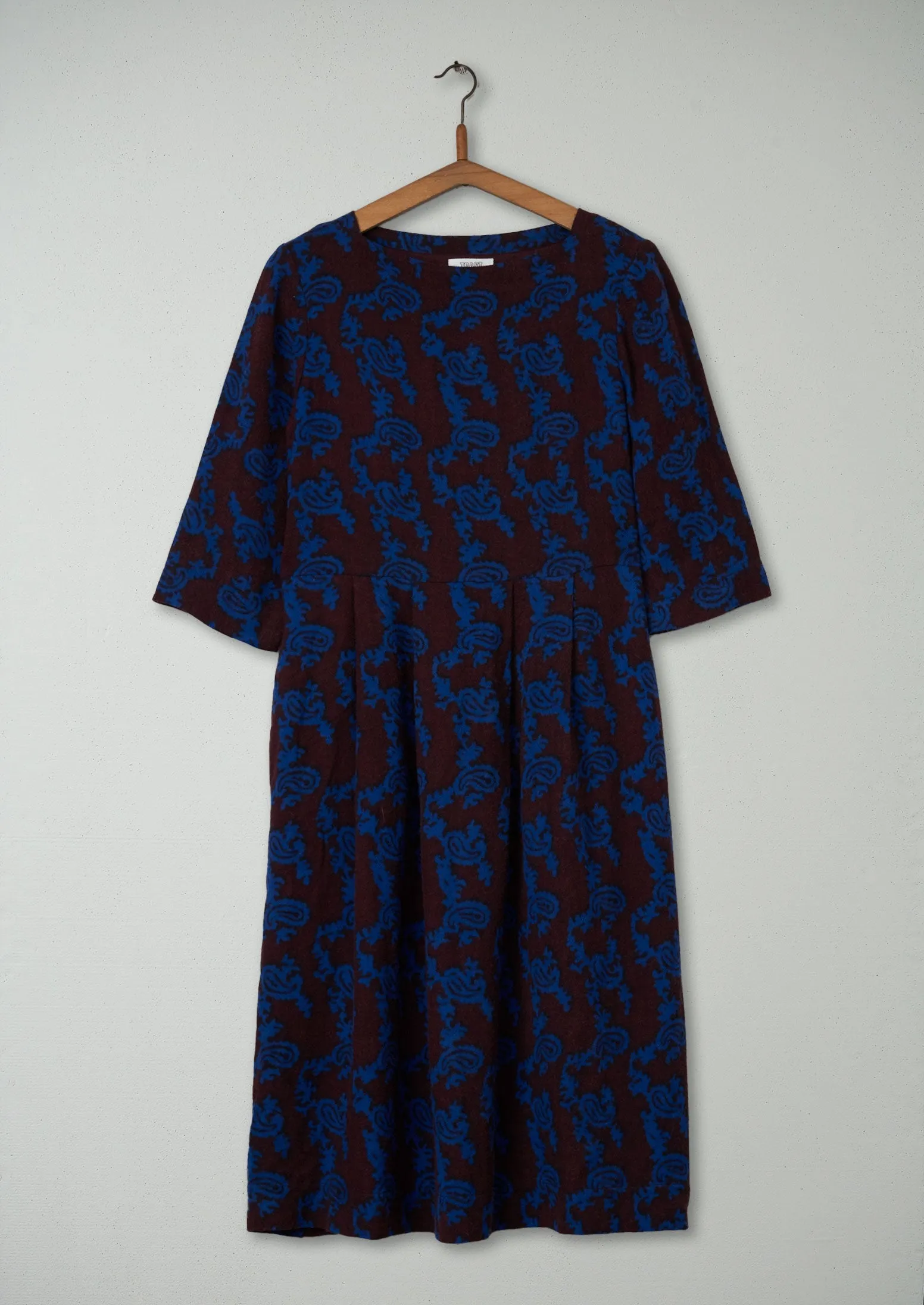 Reworn Paisley Print Wool Dress Size 8 (532) | Multi sold by TOAST