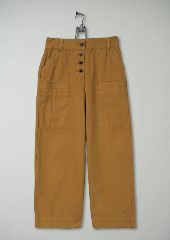 Reworn Canvas Workwear Trousers Size 6 (301) | Pale Ochre sold by TOAST
