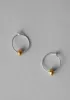 Sally Lacock Seed Hoop Earrings | Silver/Gold sold by TOAST