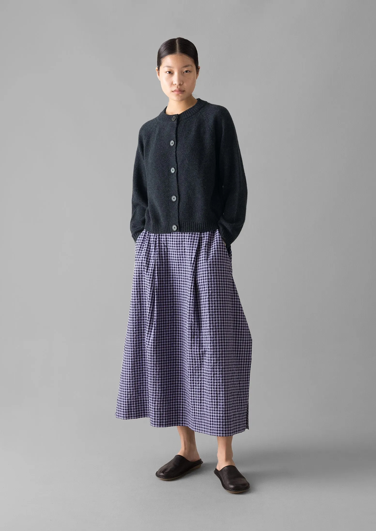 Eden Wool Cashmere Raglan Cardigan | Charcoal sold by TOAST product image thumbnail 2