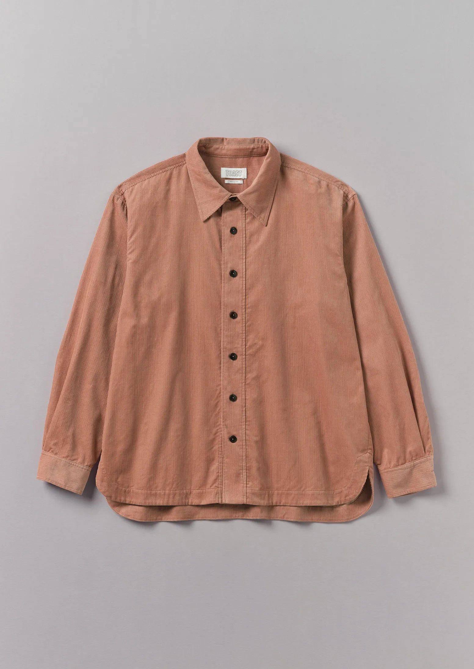 Point Collar Organic Cord Shirt | Rose Quartz sold by TOAST
