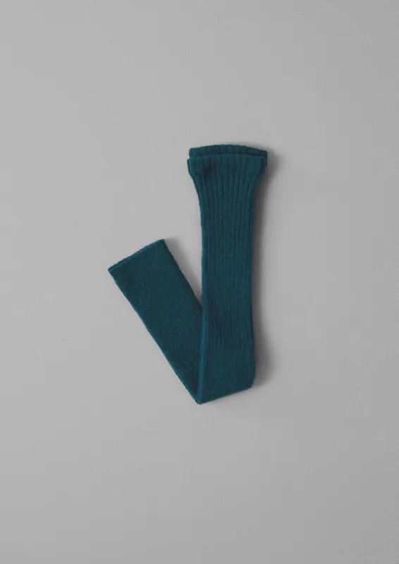 Nishiguchi Kutsushita Alpaca Arm Warmers | Teal sold by TOAST